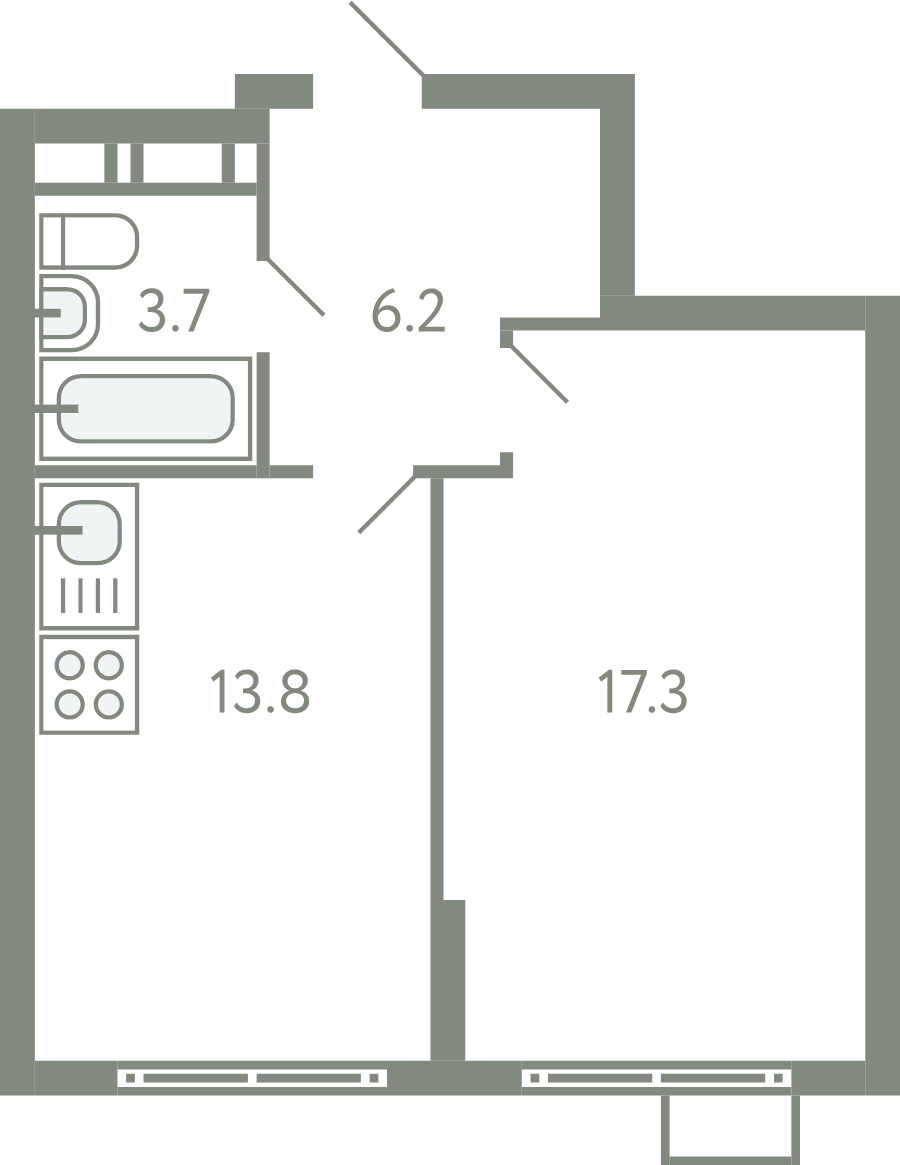1 ккв 40 м²