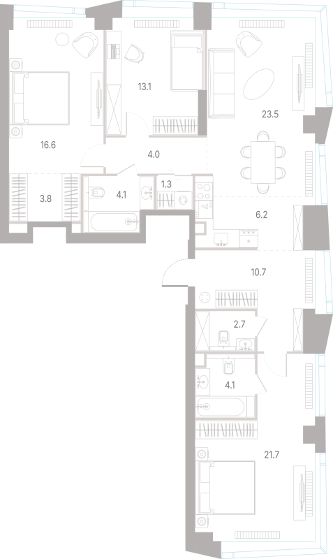 4 ккв (Евро) 111,8 м²