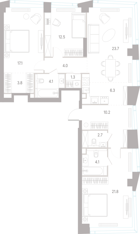 4 ккв (Евро) 111,6 м²