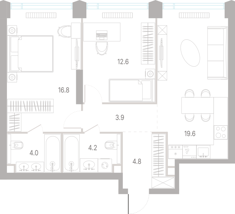 3 ккв (Евро) 65,9 м²