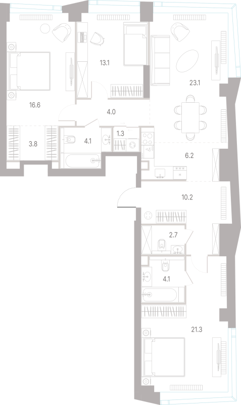 4 ккв (Евро) 110,5 м²