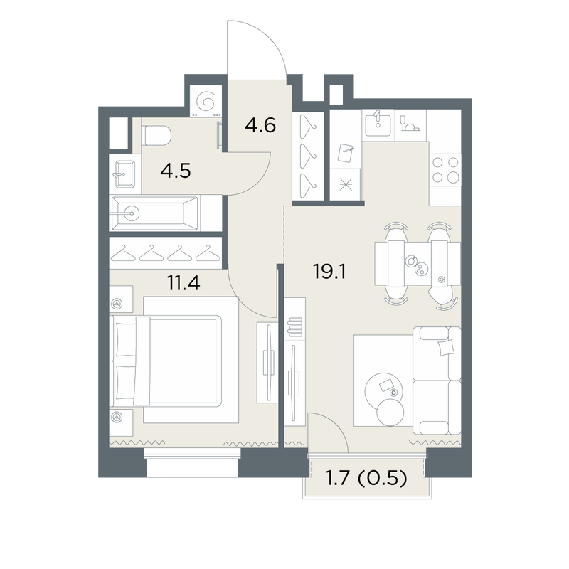 2 ккв (Евро) 40,1 м²