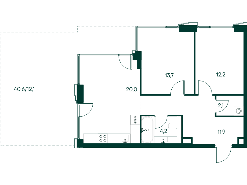 3 ккв (Евро) 76,2 м²