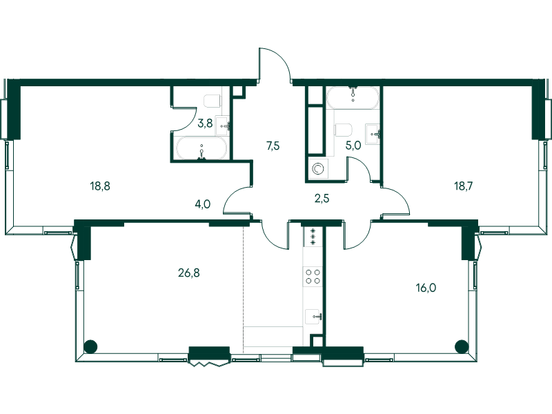 4 ккв (Евро) 103,1 м²