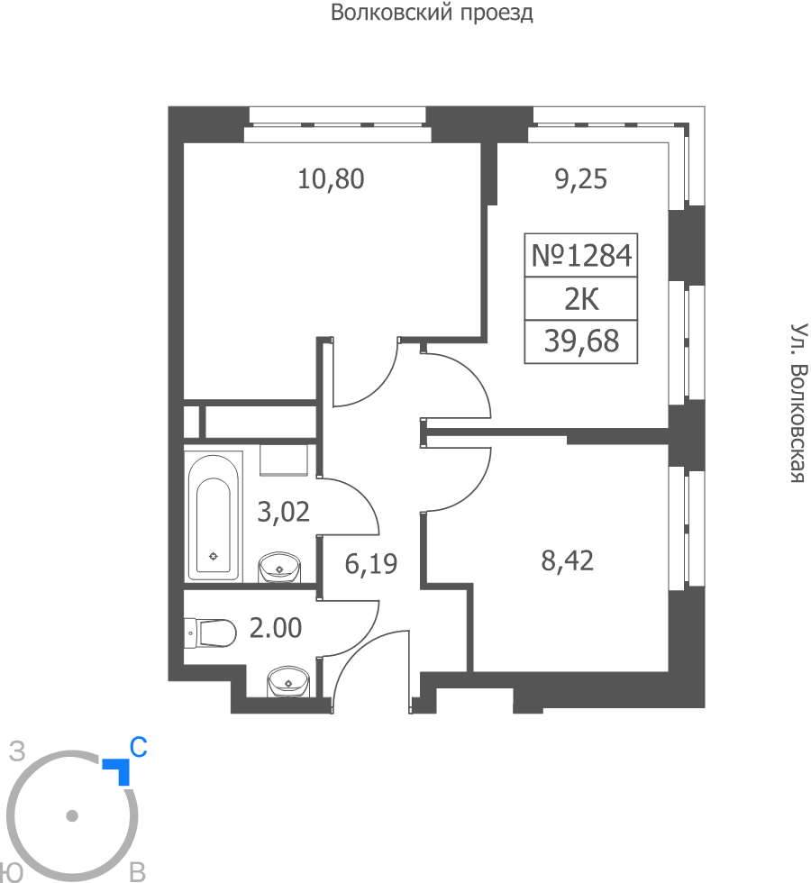 2 ккв 39,7 м²
