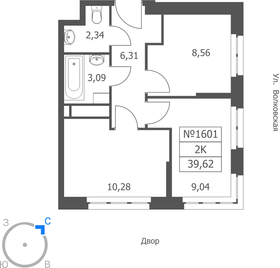 2 ккв 39,6 м²