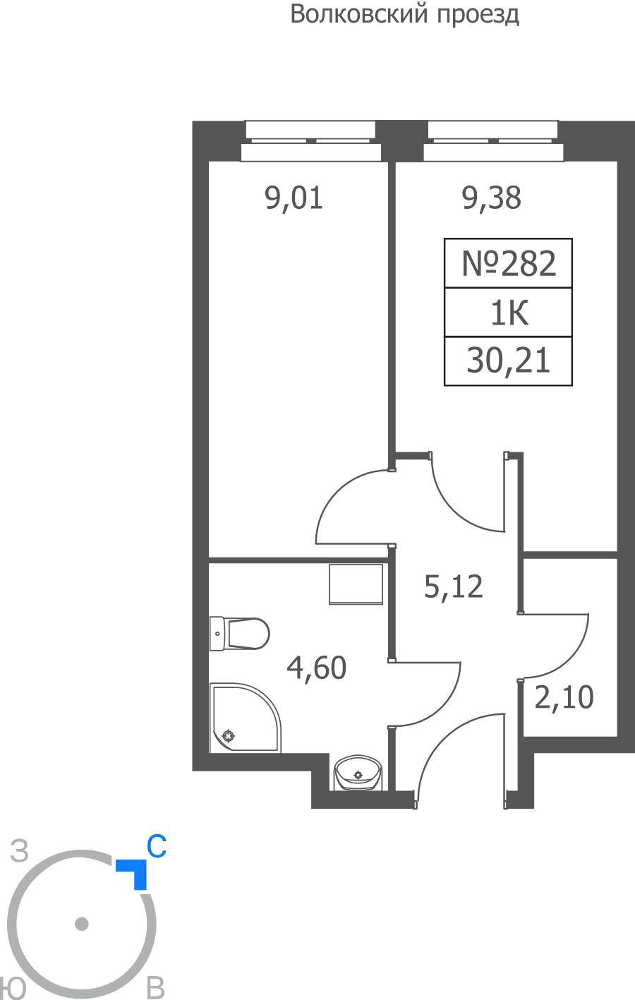 1 ккв 30,2 м²