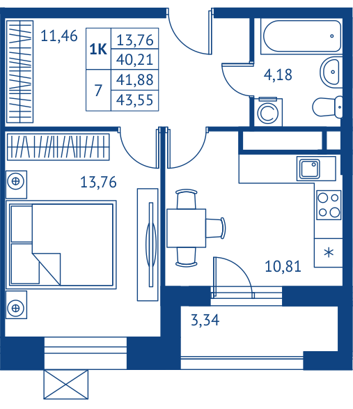 1 ккв 40,2 м²