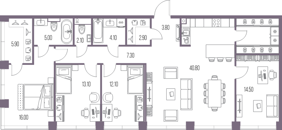 5 ккв (Евро) 134,8 м²