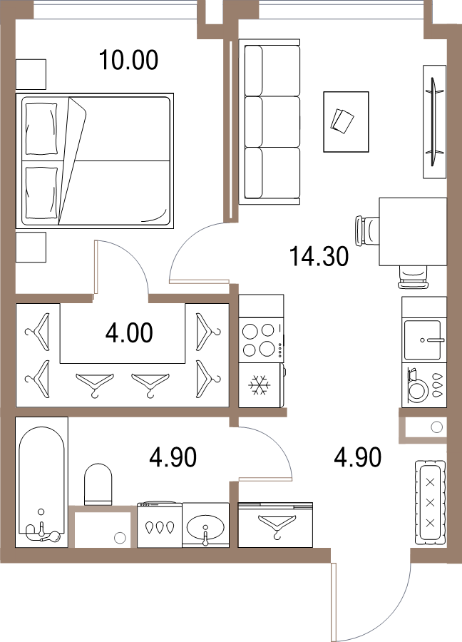 1 ккв 38,1 м²