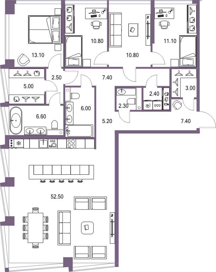 5 ккв (Евро) 146,1 м²
