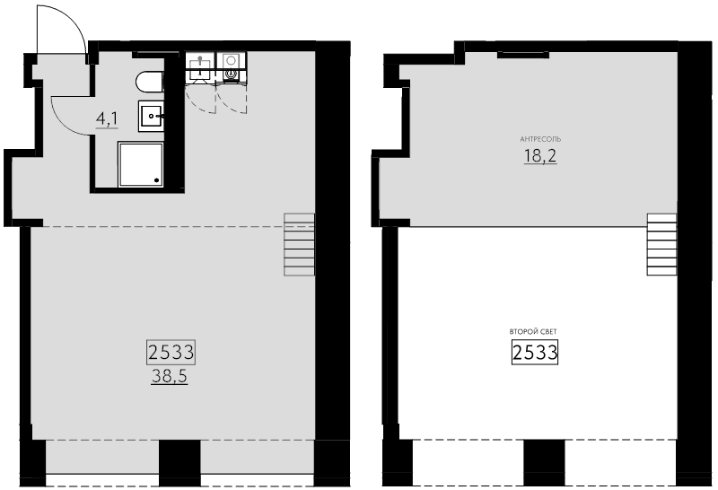 2 ккв (Евро) 60,8 м²