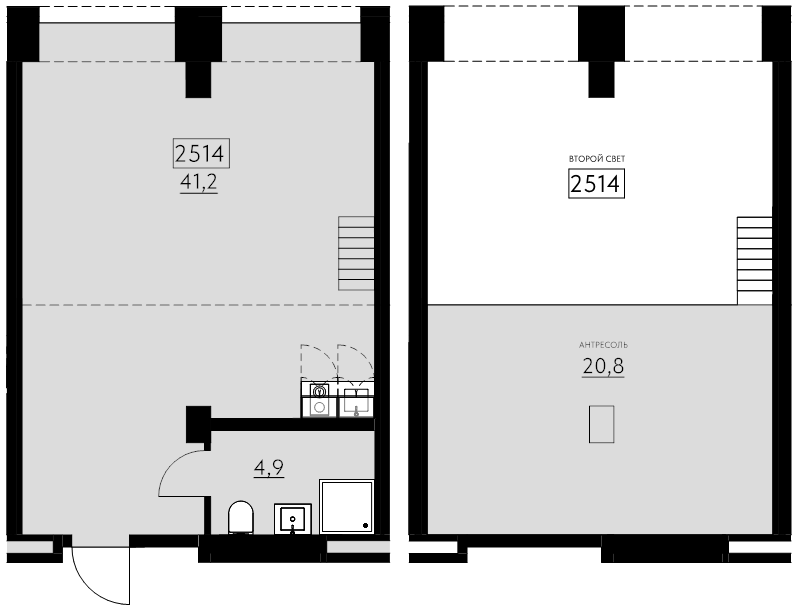 2 ккв (Евро) 66,9 м²