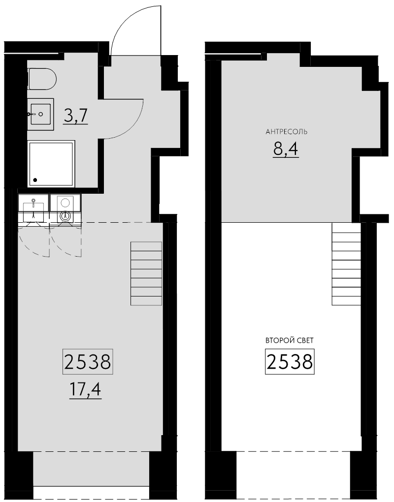 2 ккв (Евро) 29,5 м²
