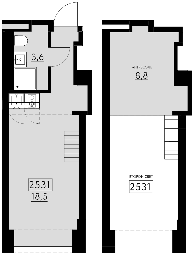2 ккв (Евро) 30,9 м²
