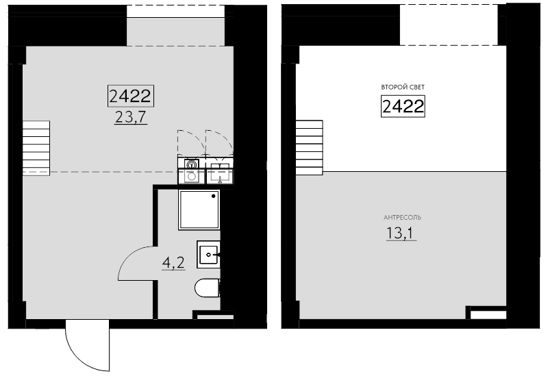 2 ккв (Евро) 41 м²