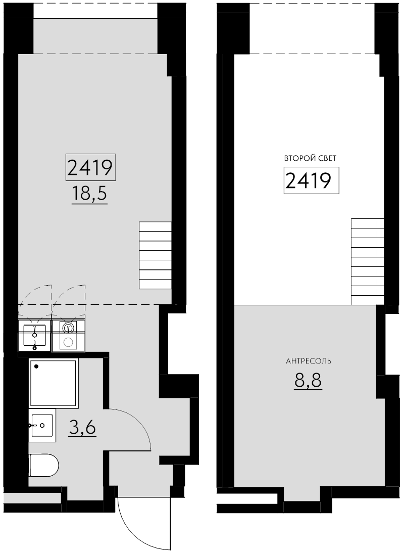2 ккв (Евро) 30,9 м²
