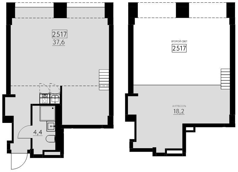 2 ккв (Евро) 60,2 м²