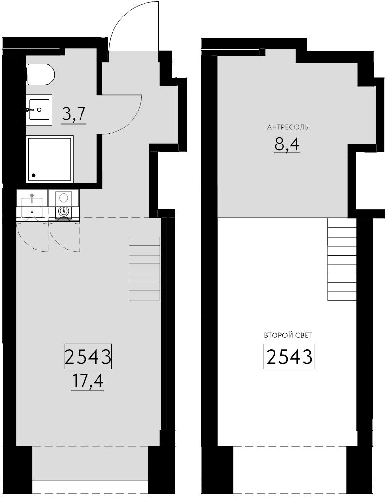 2 ккв (Евро) 29,5 м²