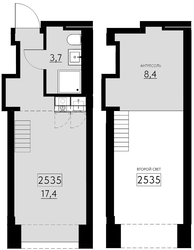 2 ккв (Евро) 29,5 м²