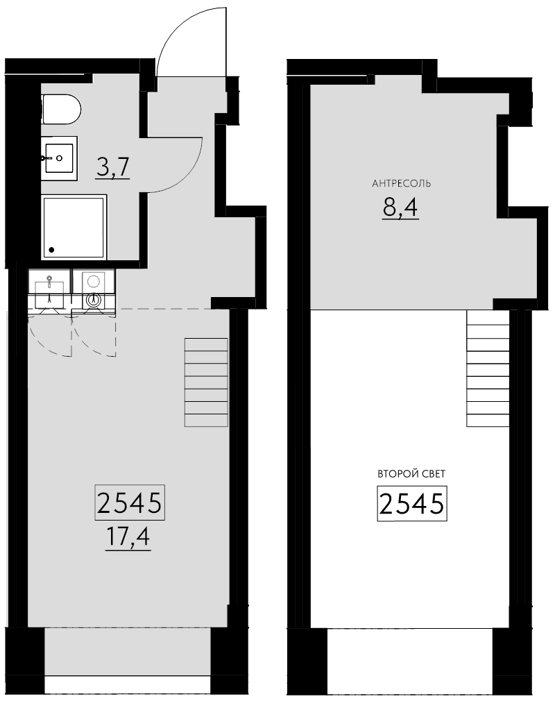 2 ккв (Евро) 29,5 м²