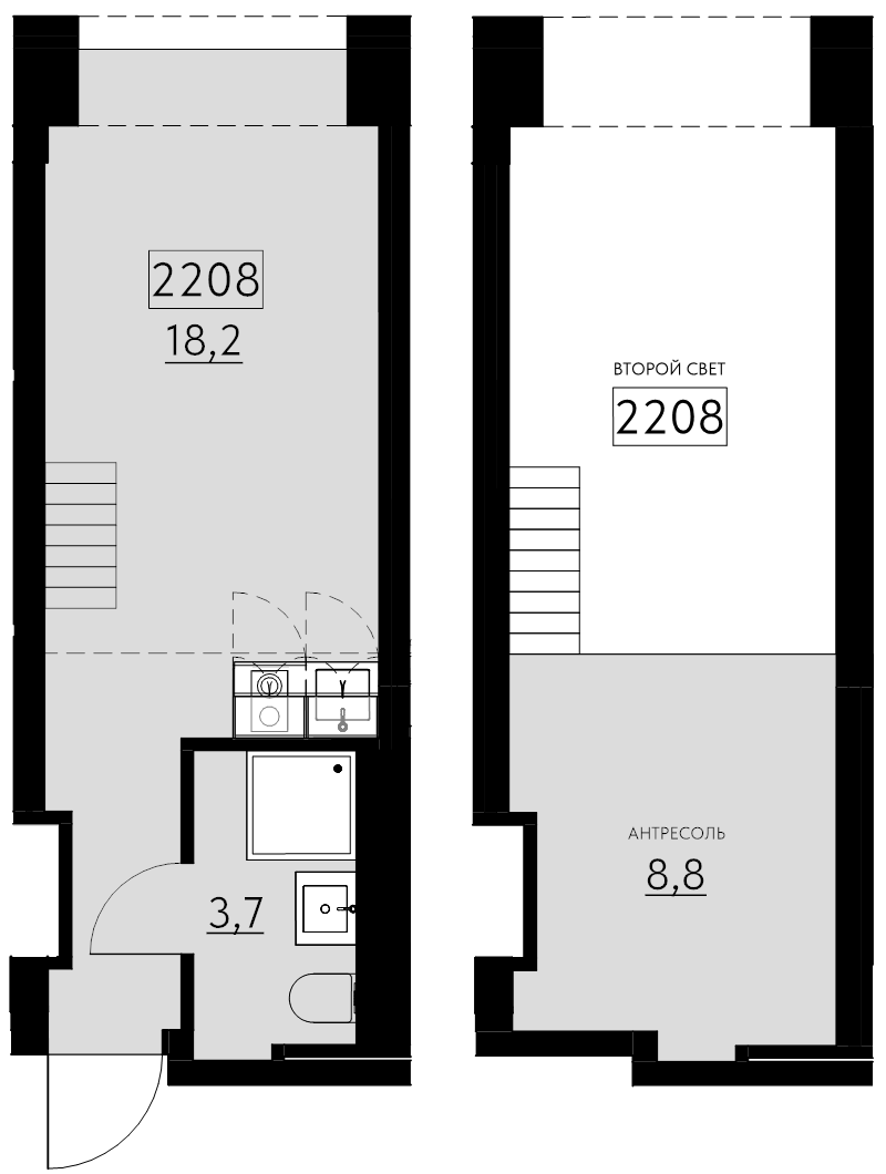 2 ккв (Евро) 30,7 м²
