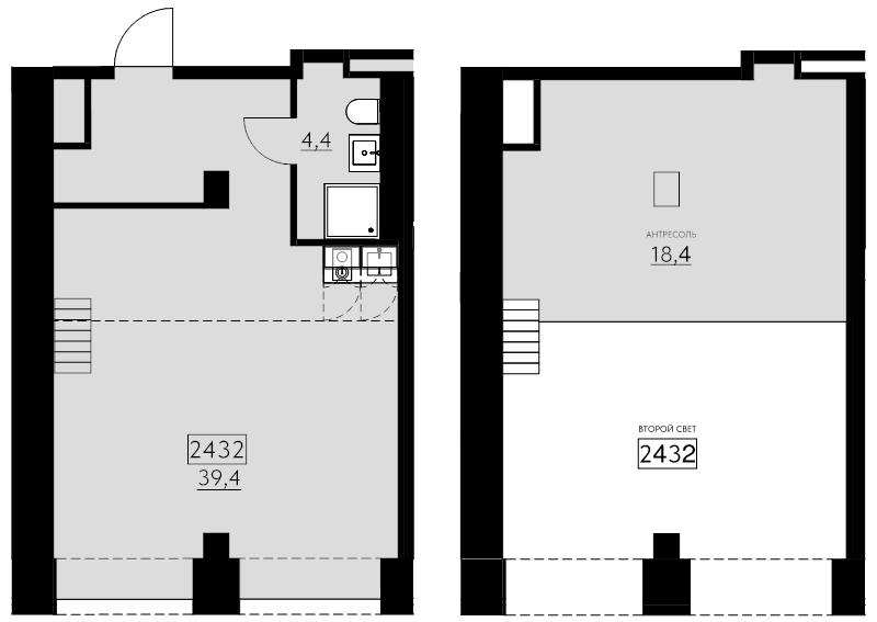 2 ккв (Евро) 62,2 м²