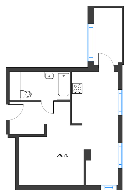 2 ккв (Евро) 40,4 м²