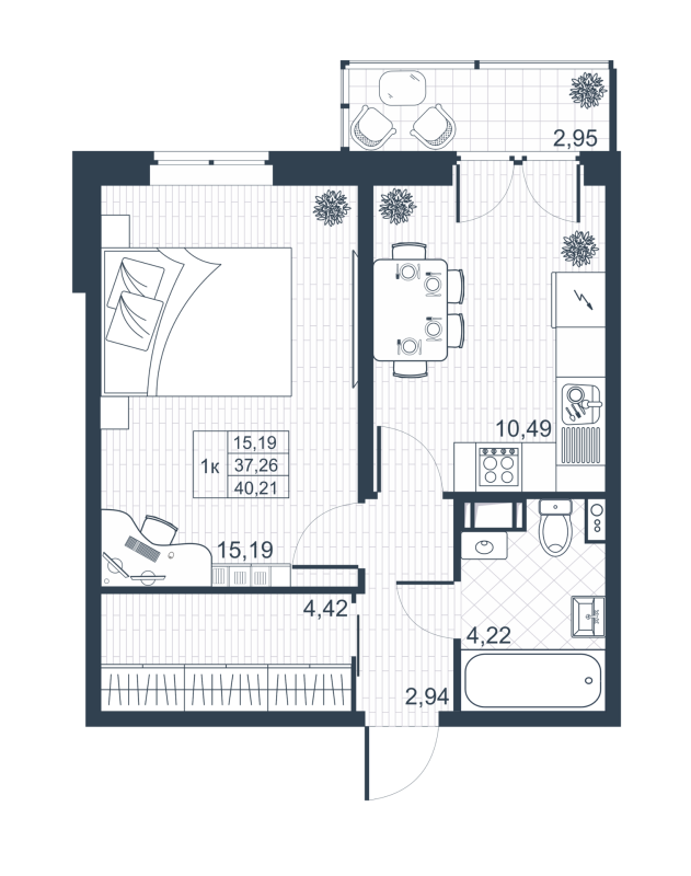 1 ккв 37,1 м²