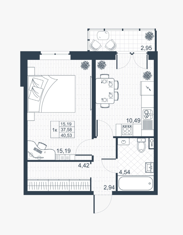 1 ккв 37,4 м²