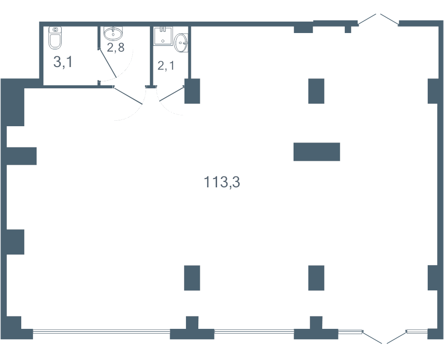 К. пом 121,3 м²