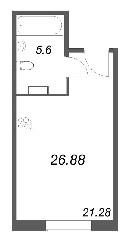 Студия 26,9 м²