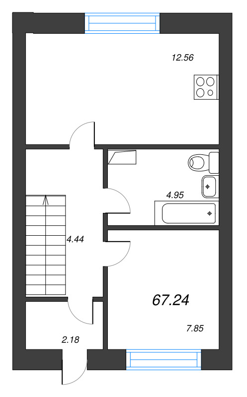 3 ккв 67,2 м²