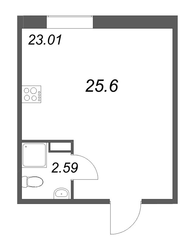 Студия 25,6 м²