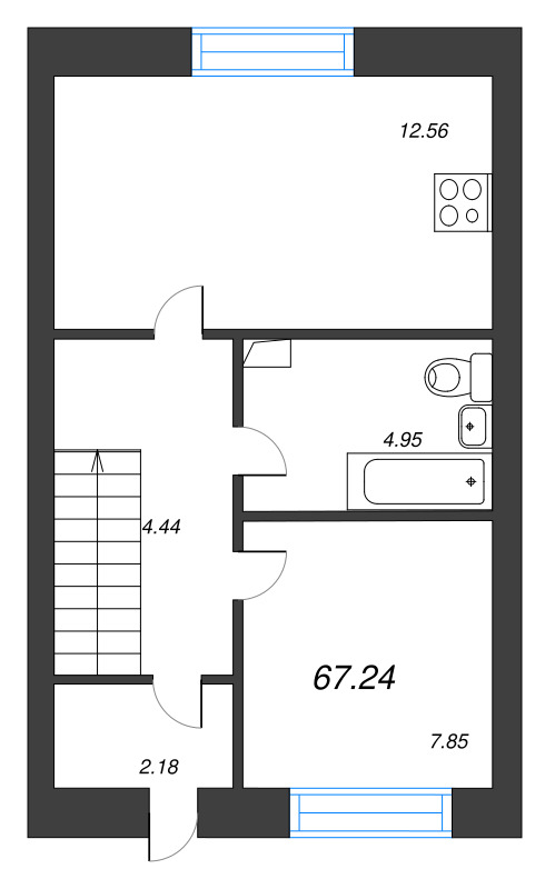 3 ккв 67,2 м²