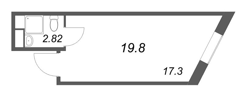 Студия 19,8 м²