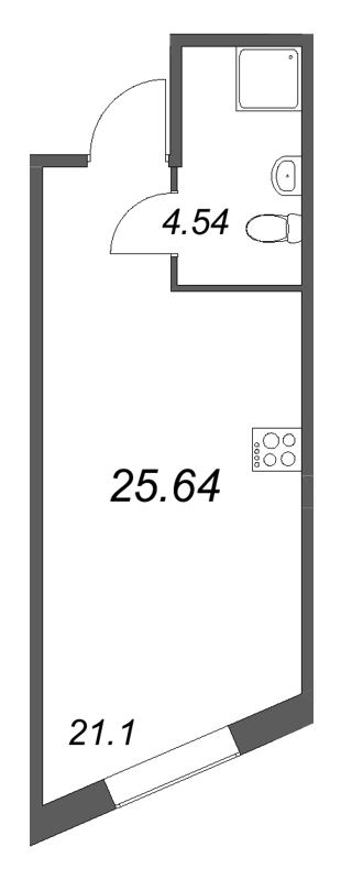 Студия 25,6 м²