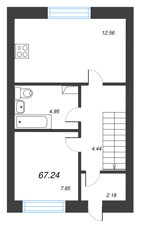 3 ккв 67,2 м²