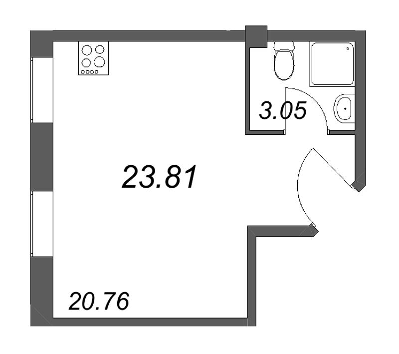 Студия 23,8 м²