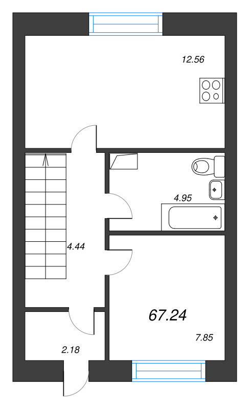 3 ккв 67,2 м²
