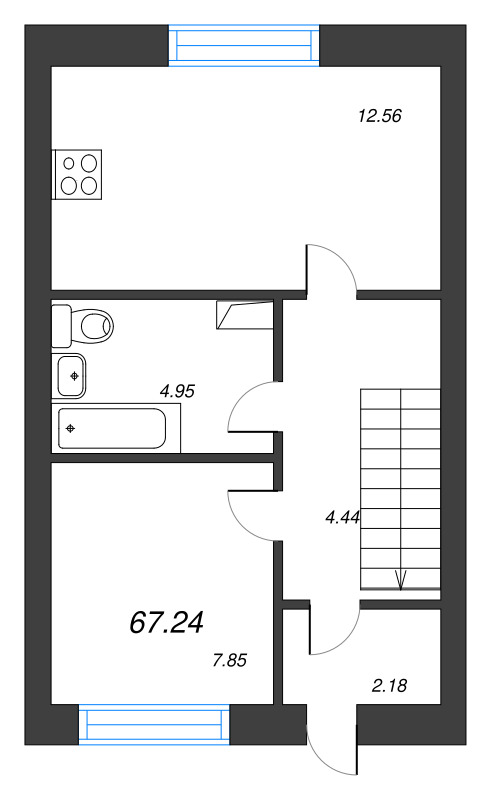 3 ккв 67,2 м²