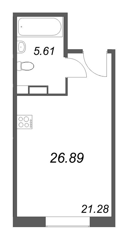 Студия 26,9 м²
