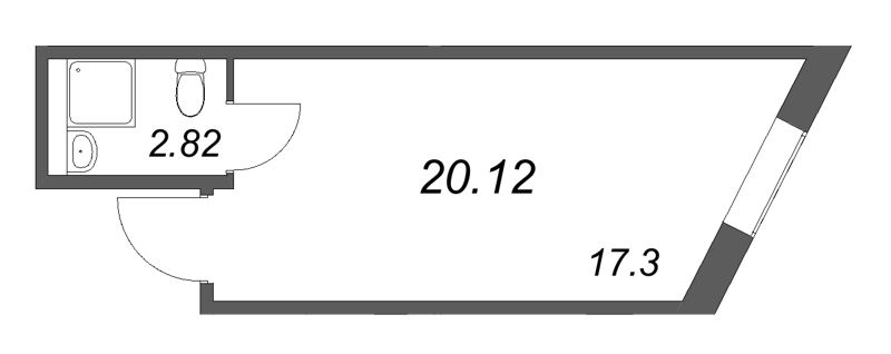 Студия 20,1 м²