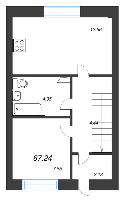 3 ккв 67,2 м²
