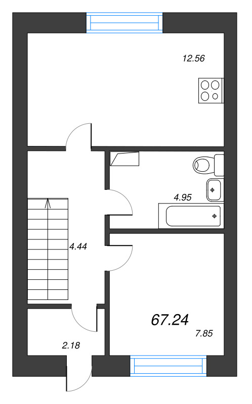 3 ккв 67,2 м²