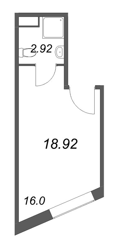 Студия 18,9 м²