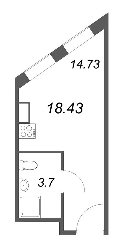 Студия 18,4 м²