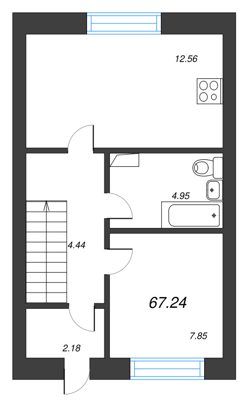 3 ккв 67,2 м²
