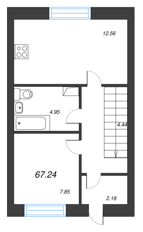 3 ккв 67,2 м²