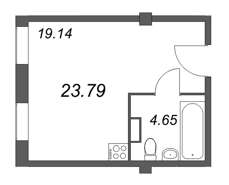 Студия 23,8 м²